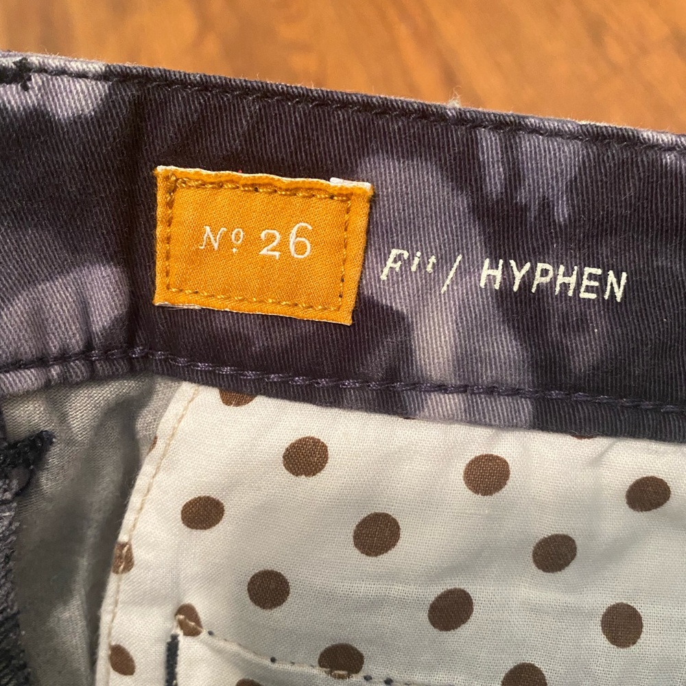 Purple floral chino pants (low rise)